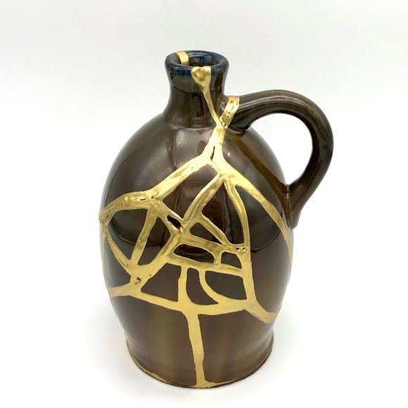 Kintsugi Musical Jug Vase Romeo And Juliet Gold Crack Anniversary Growth Gift - Picture 5 of 14